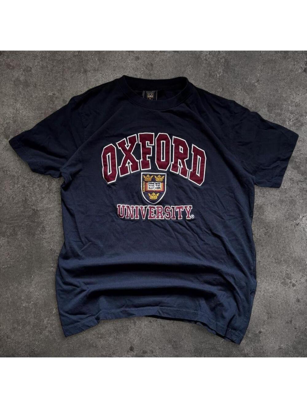 Fire vintage Oxford University t-shirt with crest